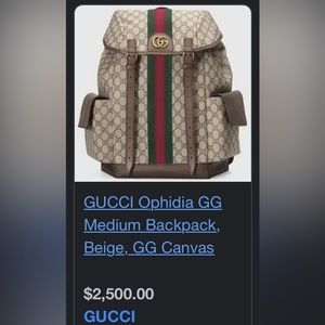 Gucci Backpack NWOT